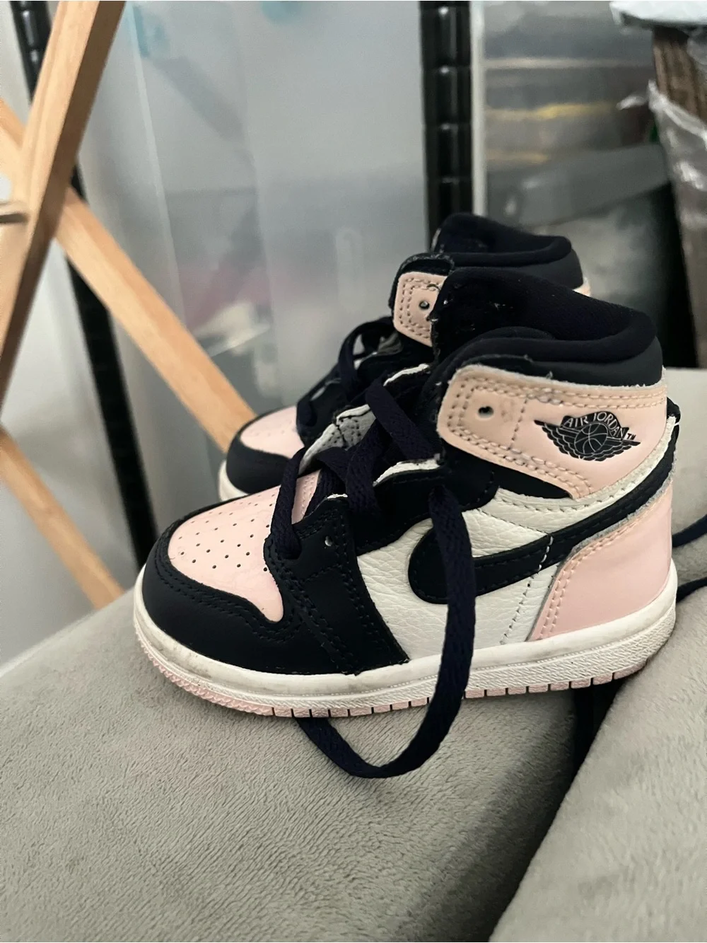 Nike Kids' Black, Pink and White High-Top Sneakers
